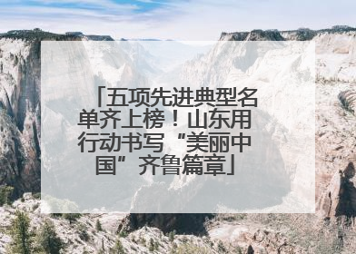 五项先进典型名单齐上榜！山东用行动书写“美丽中国”齐鲁篇章