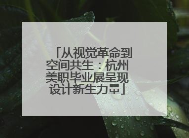 从视觉革命到空间共生：杭州美职毕业展呈现设计新生力量