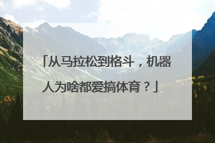 从马拉松到格斗，机器人为啥都爱搞体育？
