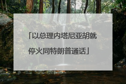 以总理内塔尼亚胡就停火同特朗普通话
