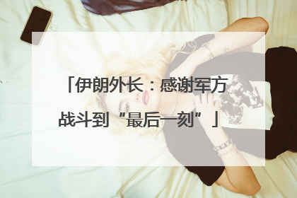 伊朗外长：感谢军方战斗到“最后一刻”
