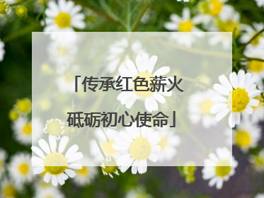 传承红色薪火 砥砺初心使命