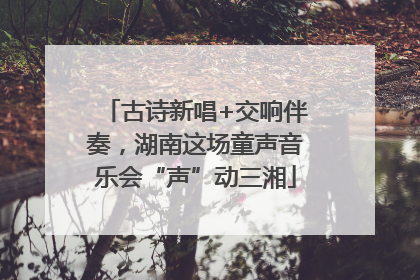 古诗新唱+交响伴奏，湖南这场童声音乐会“声”动三湘