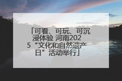 可看、可玩、可沉浸体验 河南2025“文化和自然遗产日”活动举行