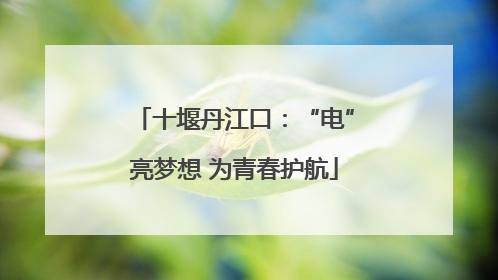 十堰丹江口：“电”亮梦想 为青春护航