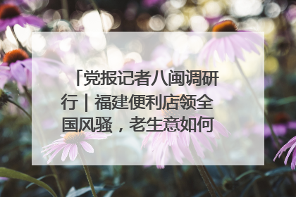 党报记者八闽调研行｜福建便利店领全国风骚，老生意如何玩出新玩法？