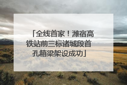 全线首家！潍宿高铁站前三标诸城段首孔箱梁架设成功