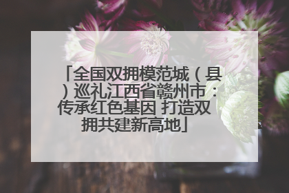 全国双拥模范城（县）巡礼江西省赣州市：传承红色基因 打造双拥共建新高地