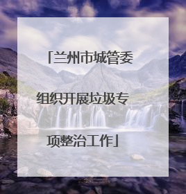 兰州市城管委组织开展垃圾专项整治工作