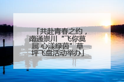 共赴青春之约，南通崇川“飞你莫属 心漾绿茵”草坪飞盘活动举办