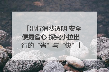 出行消费透明 安全便捷省心 探究小拉出行的“省”与“快”