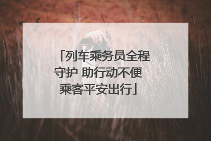 列车乘务员全程守护 助行动不便乘客平安出行
