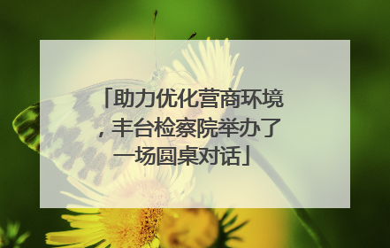 助力优化营商环境，丰台检察院举办了一场圆桌对话