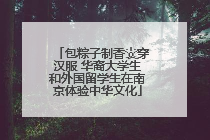 包粽子制香囊穿汉服 华裔大学生和外国留学生在南京体验中华文化
