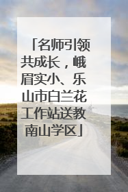 名师引领共成长，峨眉实小、乐山市白兰花工作站送教南山学区