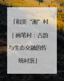 和美“湘”村｜画笔村：古韵与生态交融的传统村落