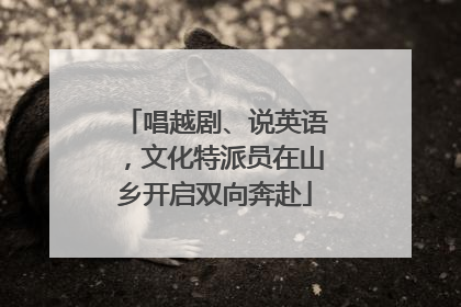 唱越剧、说英语，文化特派员在山乡开启双向奔赴