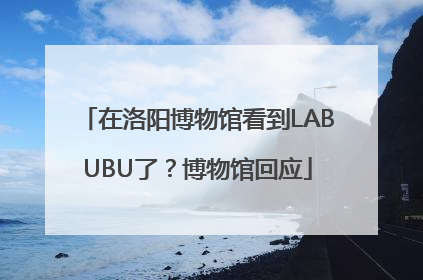 在洛阳博物馆看到LABUBU了？博物馆回应