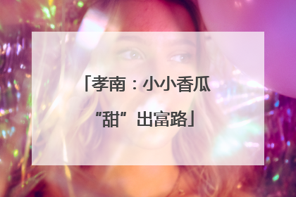 孝南：小小香瓜 “甜”出富路