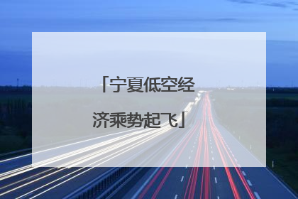 宁夏低空经济乘势起飞