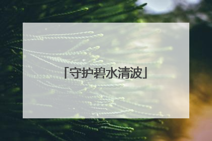 守护碧水清波