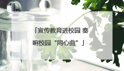 宣传教育进校园 奏响校园“同心曲”