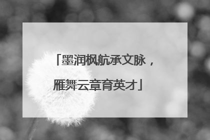 墨润枫航承文脉，雁舞云章育英才