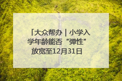 大众帮办｜小学入学年龄能否“弹性”放宽至12月31日？有地方已在探索