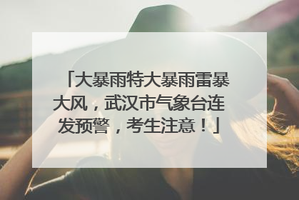 大暴雨特大暴雨雷暴大风，武汉市气象台连发预警，考生注意！