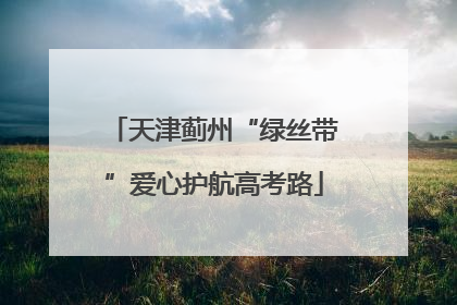 天津蓟州“绿丝带”爱心护航高考路