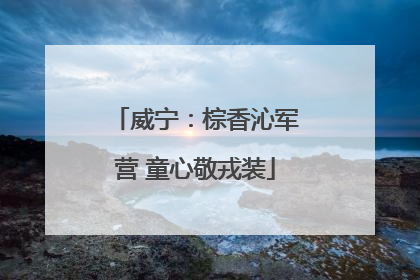 威宁：棕香沁军营 童心敬戎装