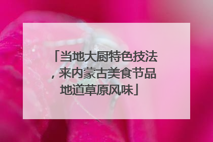 当地大厨特色技法，来内蒙古美食节品地道草原风味