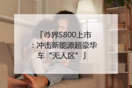尊界S800上市：冲击新能源超豪华车“无人区”
