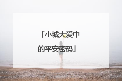 小城大爱中的平安密码