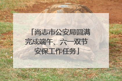 尚志市公安局圆满完成端午、六一双节安保工作任务
