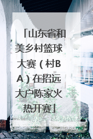 山东省和美乡村篮球大赛（村BA）在招远大户陈家火热开赛