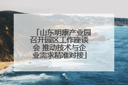 山东明康产业园召开园区工作座谈会 推动技术与企业需求精准对接