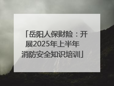 岳阳人保财险：开展2025年上半年消防安全知识培训