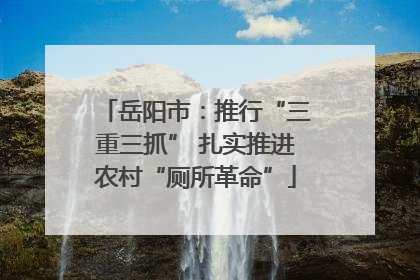 岳阳市：推行“三重三抓” 扎实推进农村“厕所革命”