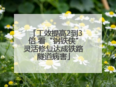 工效提高2到3倍 看“钢铁侠”灵活修复达成铁路隧道病害