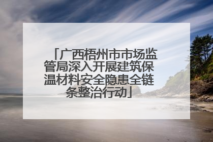 广西梧州市市场监管局深入开展建筑保温材料安全隐患全链条整治行动