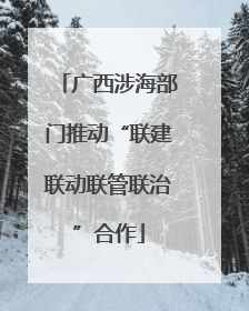 广西涉海部门推动“联建联动联管联治”合作