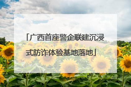 广西首座警企联建沉浸式防诈体验基地落地