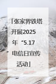 张家界铁塔开展2025年“5.17”电信日宣传活动