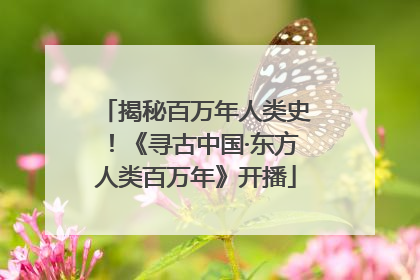 揭秘百万年人类史！《寻古中国·东方人类百万年》开播