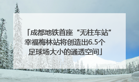 成都地铁首座“无柱车站”幸福梅林站将创造出6.5个足球场大小的通透空间