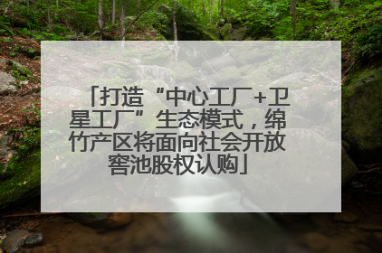 打造“中心工厂+卫星工厂”生态模式，绵竹产区将面向社会开放窖池股权认购
