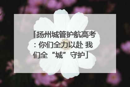 扬州城管护航高考：你们全力以赴 我们全“城”守护