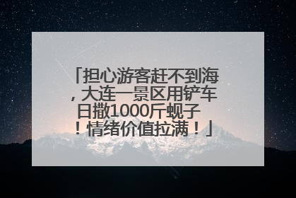 担心游客赶不到海，大连一景区用铲车日撒1000斤蚬子！情绪价值拉满！