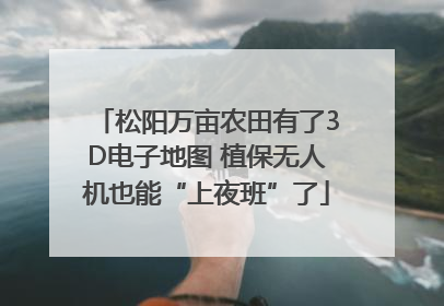 松阳万亩农田有了3D电子地图 植保无人机也能“上夜班”了
